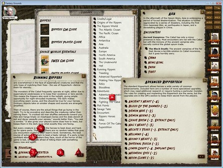 Скриншот из Fantasy Grounds - Rippers (Savage Worlds)