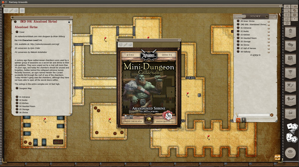 Скриншот из Fantasy Grounds - Mini-Dungeon #006: Abandoned Shrine (5E)