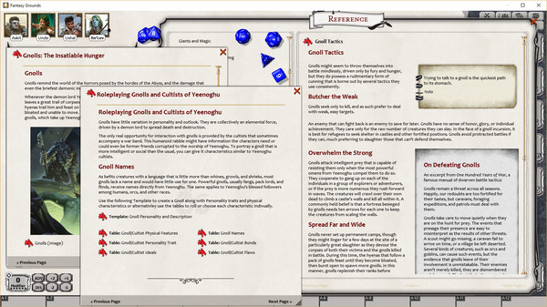 Скриншот из Fantasy Grounds - D&D Volo's Guide to Monsters