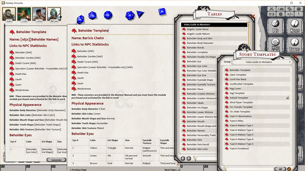 Скриншот из Fantasy Grounds - D&D Volo's Guide to Monsters