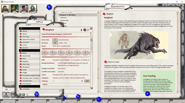 Скриншот из Fantasy Grounds - D&D Volo's Guide to Monsters