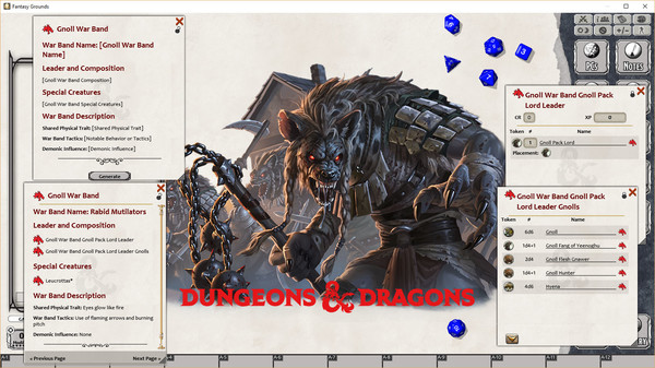 Скриншот из Fantasy Grounds - D&D Volo's Guide to Monsters