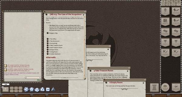Скриншот из Fantasy Grounds - Mini-Dungeon #013: The Case of the Scrupulous Pawnbroker (5E)