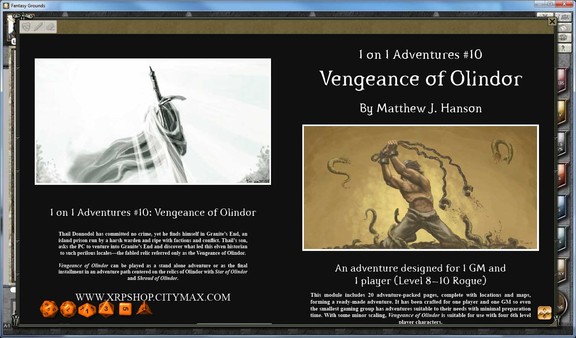 Скриншот из Fantasy Grounds - 1 on 1 Adventures #10: Vengeance of Olindor (3.5E)