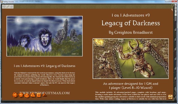 Скриншот из Fantasy Grounds - 1 on 1 Adventures #9: Legacy of Darkness (3.5E⁄PFRPG)