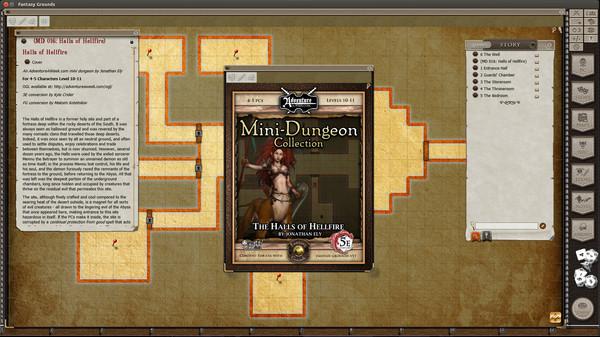 Скриншот из Fantasy Grounds - Mini-Dungeon #016: The Halls of Hellfire (5E)