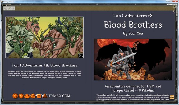 Скриншот из Fantasy Grounds - 1 on 1 Adventures #8: Blood Brothers (3.5E⁄PFRPG)