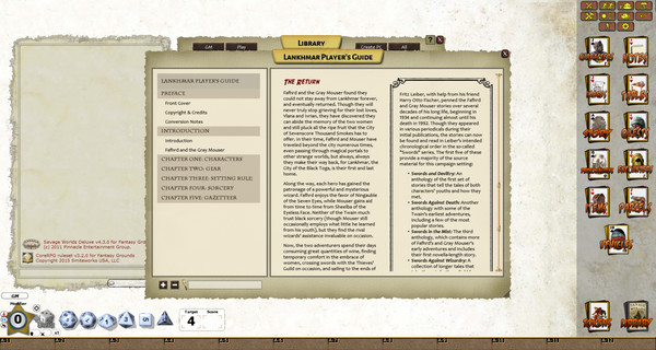 Скриншот из Fantasy Grounds - Lankhmar: City of Thieves (Savage Worlds)