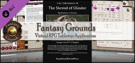 Fantasy Grounds - 1 on 1 Adventures #6: The Shroud of Olindor (3.5E/PFRPG) cover art