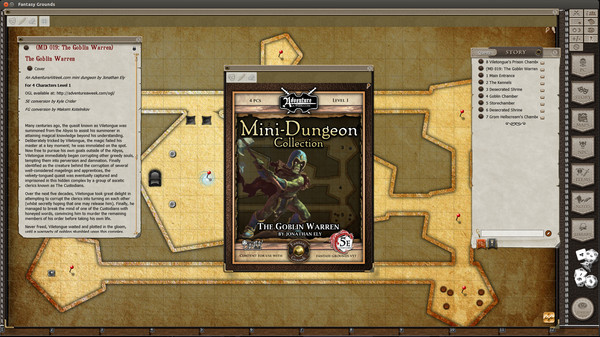 Скриншот из Fantasy Grounds - Mini-Dungeon #019: The Goblin Warren (5E)