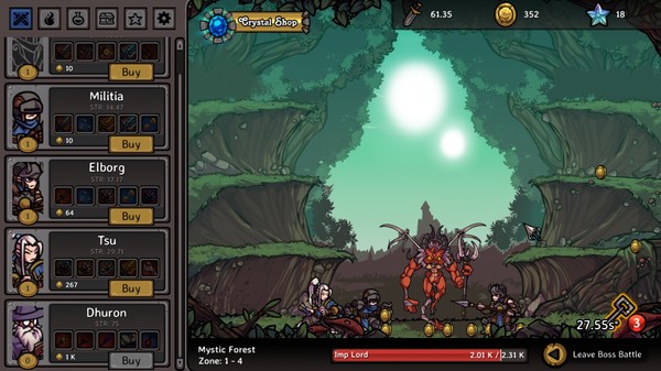 Скриншот из Clicker Guild