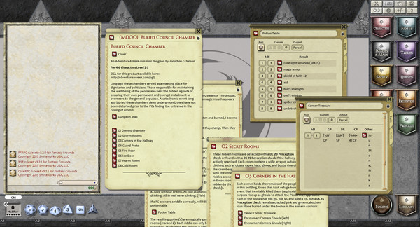 Скриншот из Fantasy Grounds -  Mini-Dungeon #001: Buried Council Chambers (PFRPG)