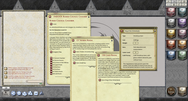 Скриншот из Fantasy Grounds -  Mini-Dungeon #001: Buried Council Chambers (PFRPG)