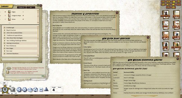 Скриншот из Fantasy Grounds - Sundered Skies: Companion (Savage Worlds)
