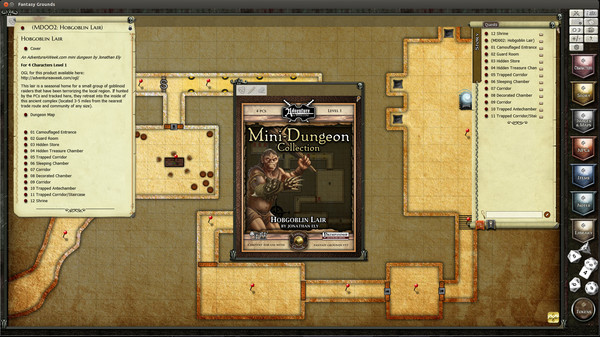 Скриншот из Fantasy Grounds -  Mini-Dungeon #002: Hobgoblin Lair (PFRPG)