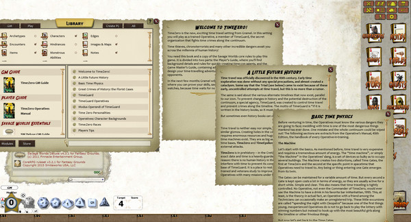 Скриншот из Fantasy Grounds - TimeZero: Operative's Manual (Savage Worlds)