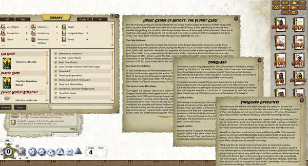 Скриншот из Fantasy Grounds - TimeZero: Operative's Manual (Savage Worlds)