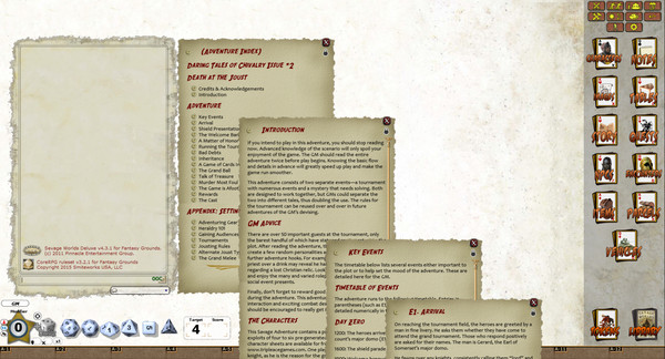 Скриншот из Fantasy Grounds - Daring Tales of Chivalry #02: Death at the Joust (Savage Worlds)