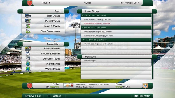 Скриншот из Cricket Captain 2017