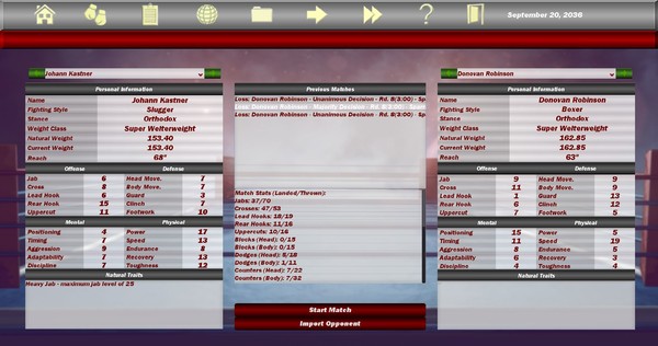 Скриншот из World Boxing Manager