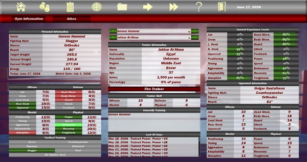 Скриншот из World Boxing Manager