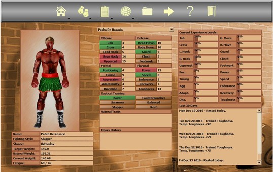 Скриншот из World Boxing Manager