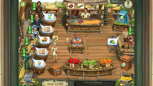 Katy and Bob: Safari Cafe game for Linux 1