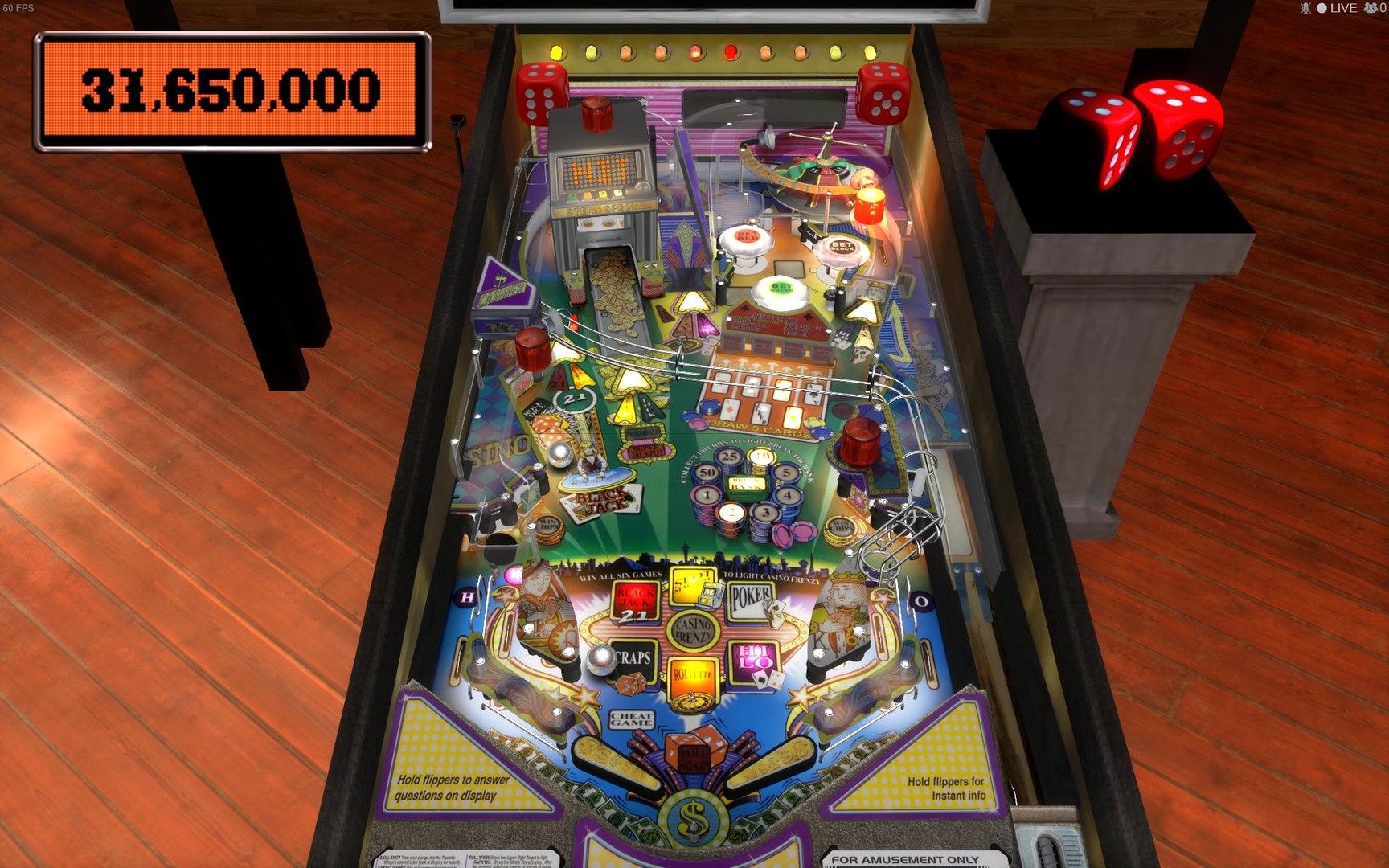 High roller pinball machine