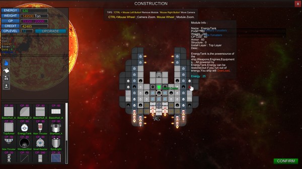 Скриншот из StarShip Constructor