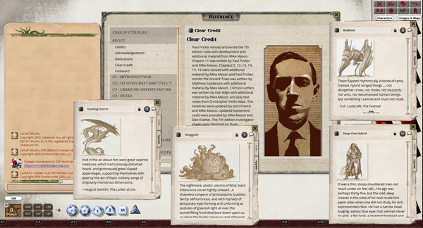 Скриншот из Fantasy Grounds - Call of Cthulhu 7th Edition (Ruleset)