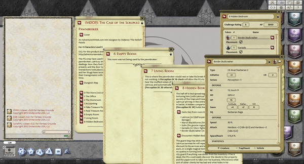 Скриншот из Fantasy Grounds - Mini-Dungeon #013: The Case of the Scrupulous Pawnbroker (PFRPG)