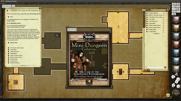 Скриншот из Fantasy Grounds - Mini-Dungeon #013: The Case of the Scrupulous Pawnbroker (PFRPG)