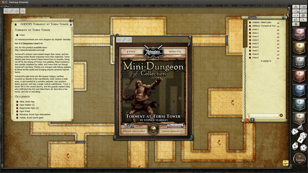 Скриншот из Fantasy Grounds - Mini-Dungeon #015: Torment at Torni Tower (PFRPG)