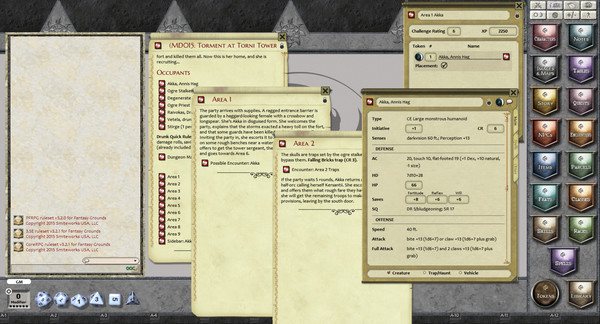 Скриншот из Fantasy Grounds - Mini-Dungeon #015: Torment at Torni Tower (PFRPG)