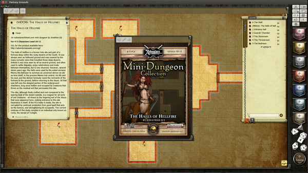 Скриншот из Fantasy Grounds - Mini-Dungeon #016: The Halls of Hellfire (PFRPG)