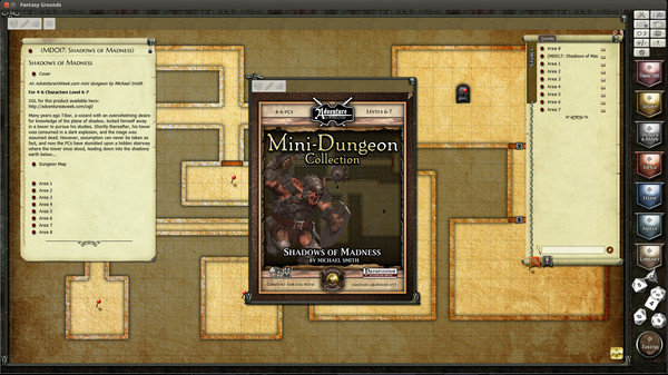 Скриншот из Fantasy Grounds - Mini-Dungeon #017: Shadows of Madness (PFRPG)