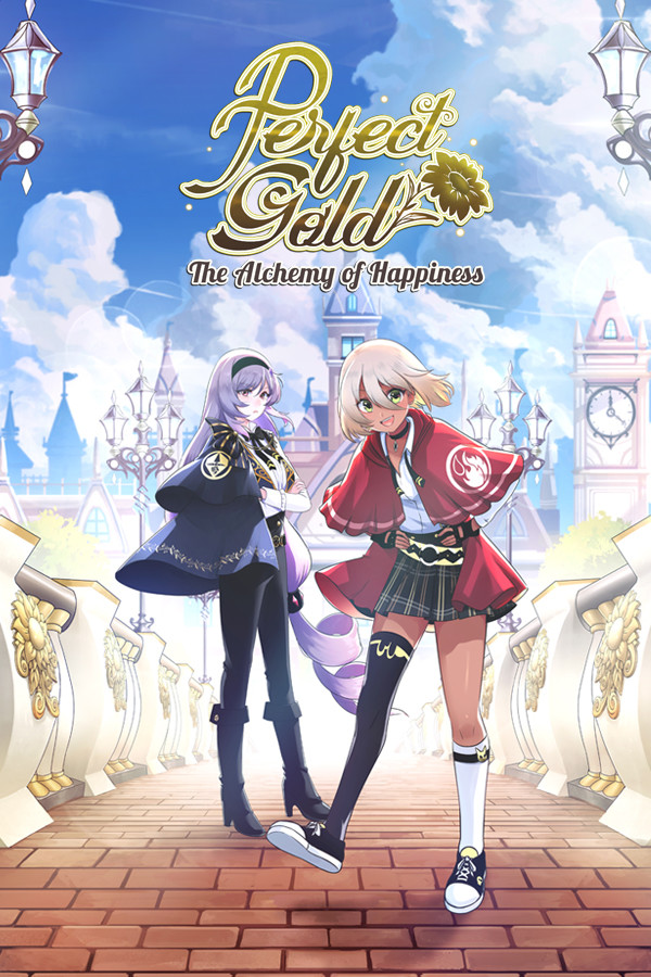 Steam portrait for Perfect Gold - Yuri Visual Novel.