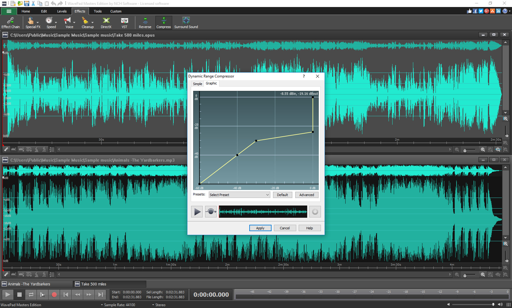 audio wavepad sound editor