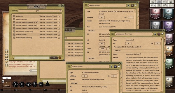Скриншот из Fantasy Grounds - The Lost Library of Thoth (PFRPG)