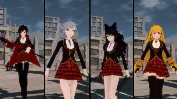 Скриншот из RWBY: Grimm Eclipse - Team RWBY Beacon Academy Costume Pack