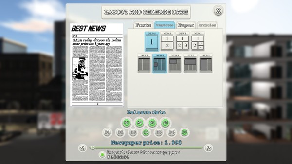 Скриншот из News Tycoon