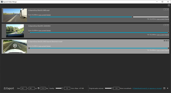 liquivid Video Merge minimum requirements