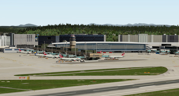 Скриншот из X-Plane 11 - Add-on: Aerosoft - Airport Zurich V2