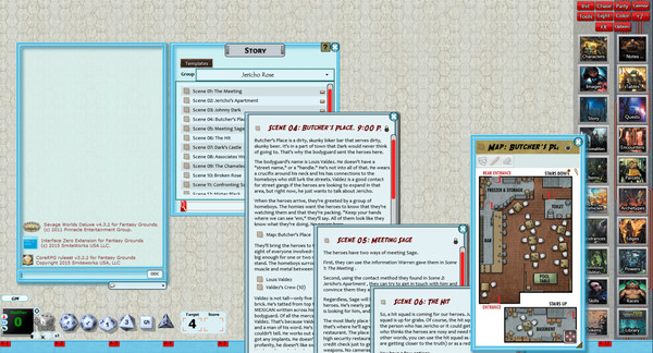 Скриншот из Fantasy Grounds - Interface Zero: Jericho Rose (Savage Worlds)