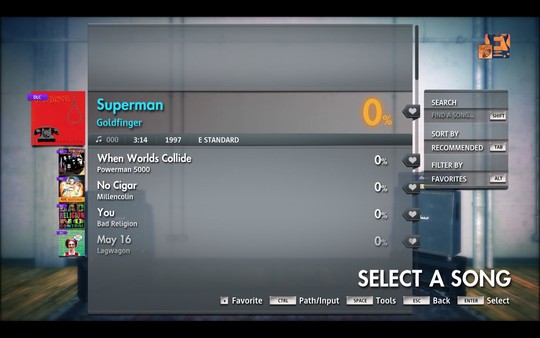Скриншот из Rocksmith® 2014 Edition – Remastered – Goldfinger - “Superman”