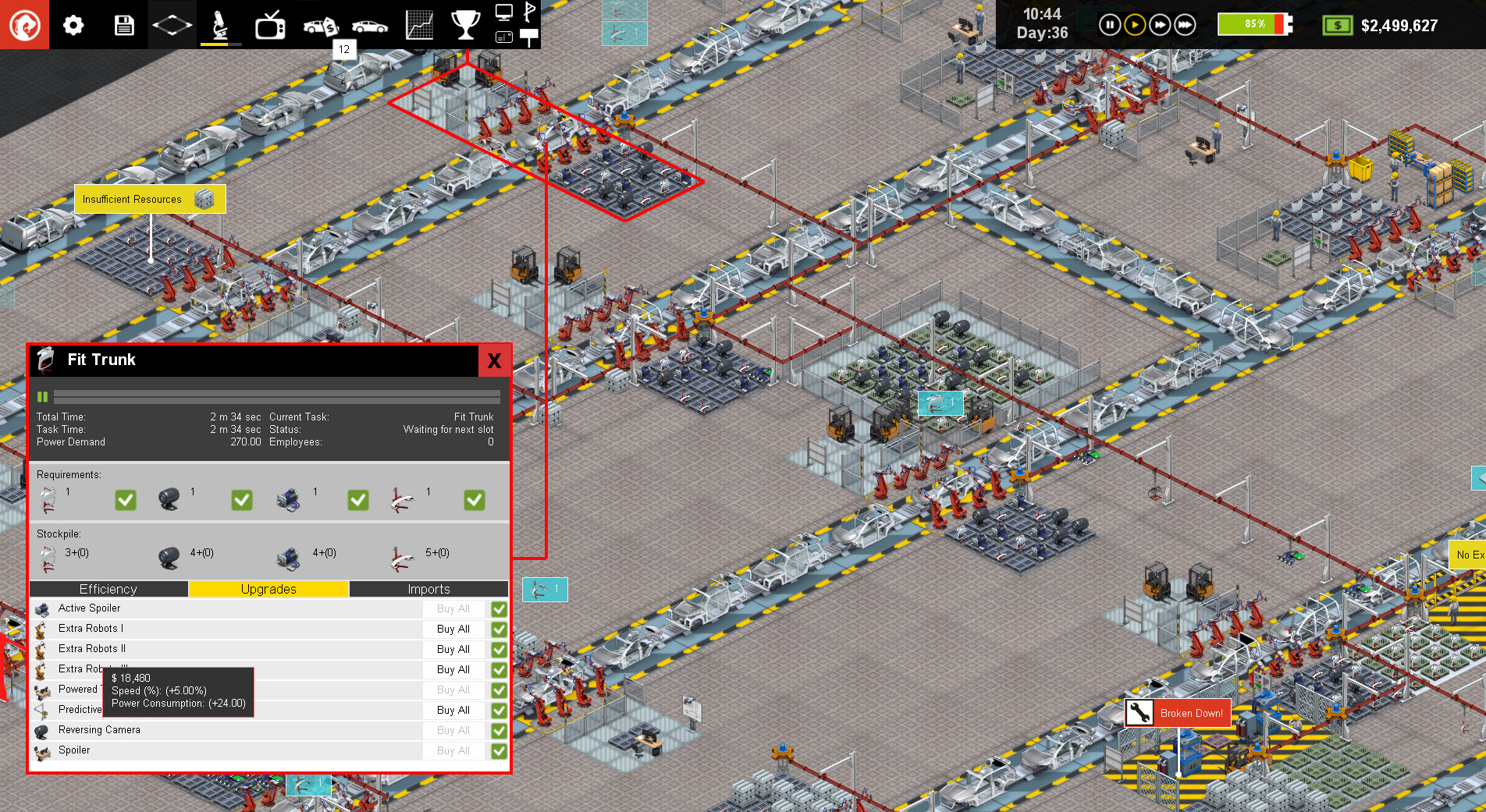 Production Line Car factory simulation on Steam