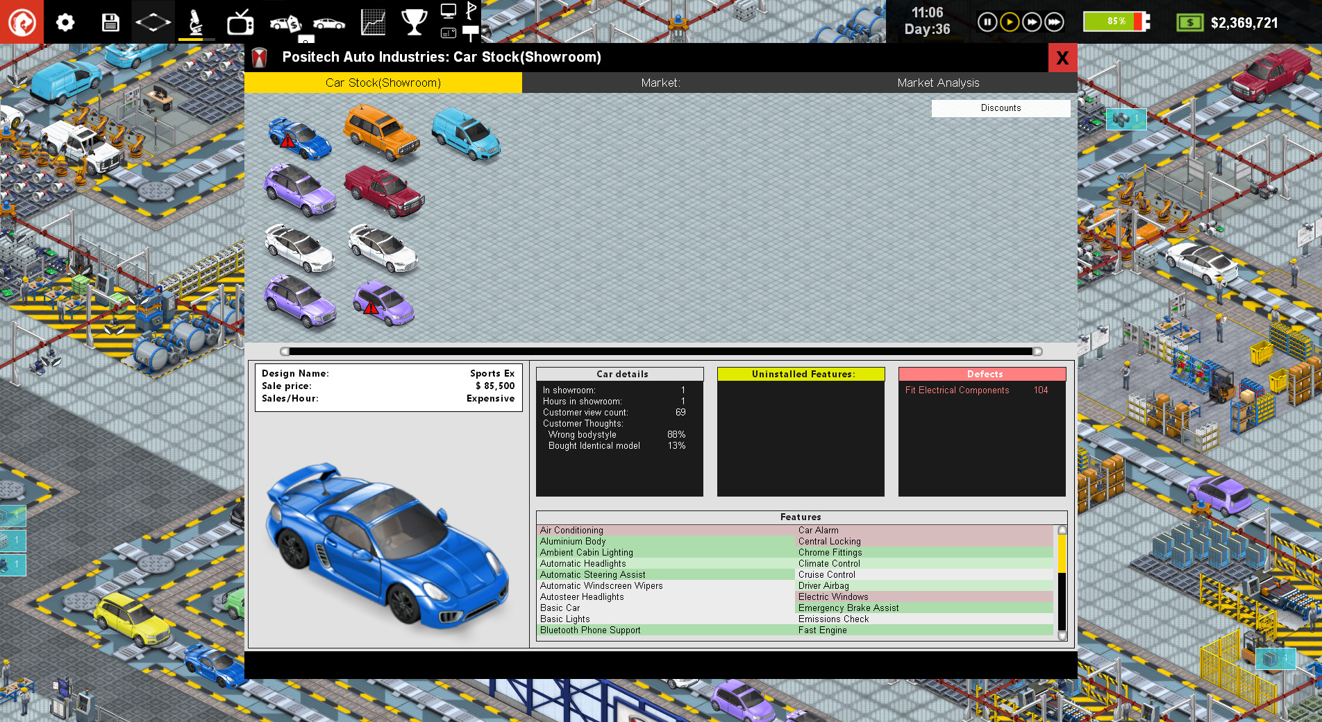 Production Line Car factory simulation on Steam