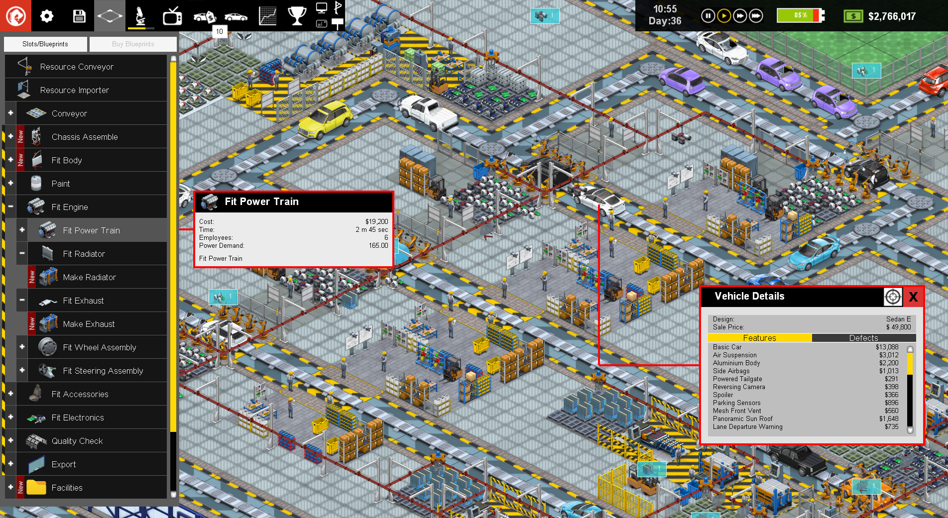 Production Line Car factory simulation on Steam