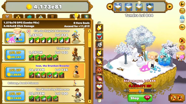 Скриншот из Clicker Heroes: Boxy & Bloop Auto Clicker