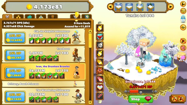 Скриншот из Clicker Heroes: Boxy & Bloop Auto Clicker